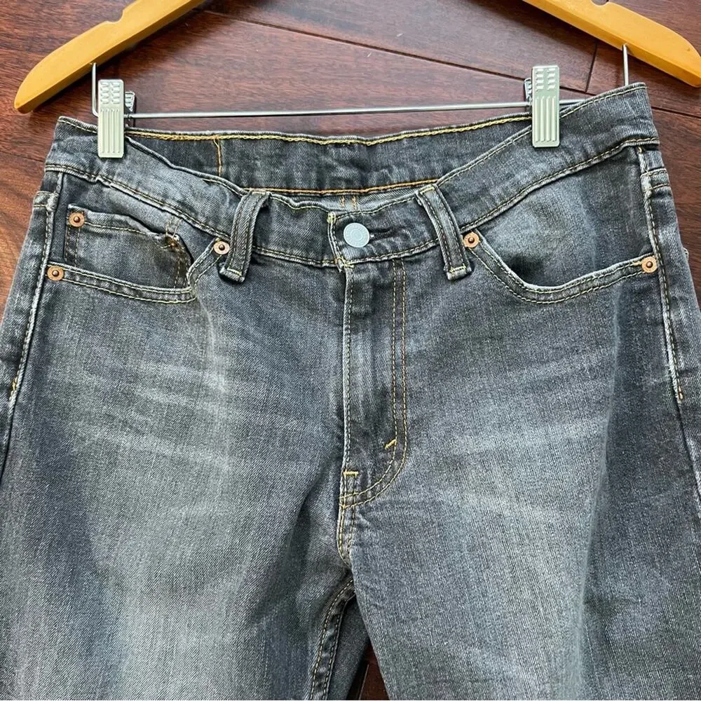 Levi’s 511 Black Charcoal Distressed Slim Fit Jean size W30 x L33